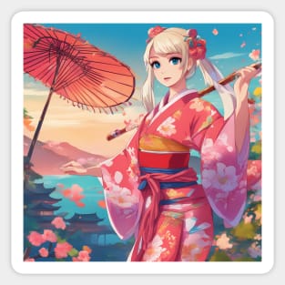 Harajuku Hype: Japanese Anime Girl Sticker